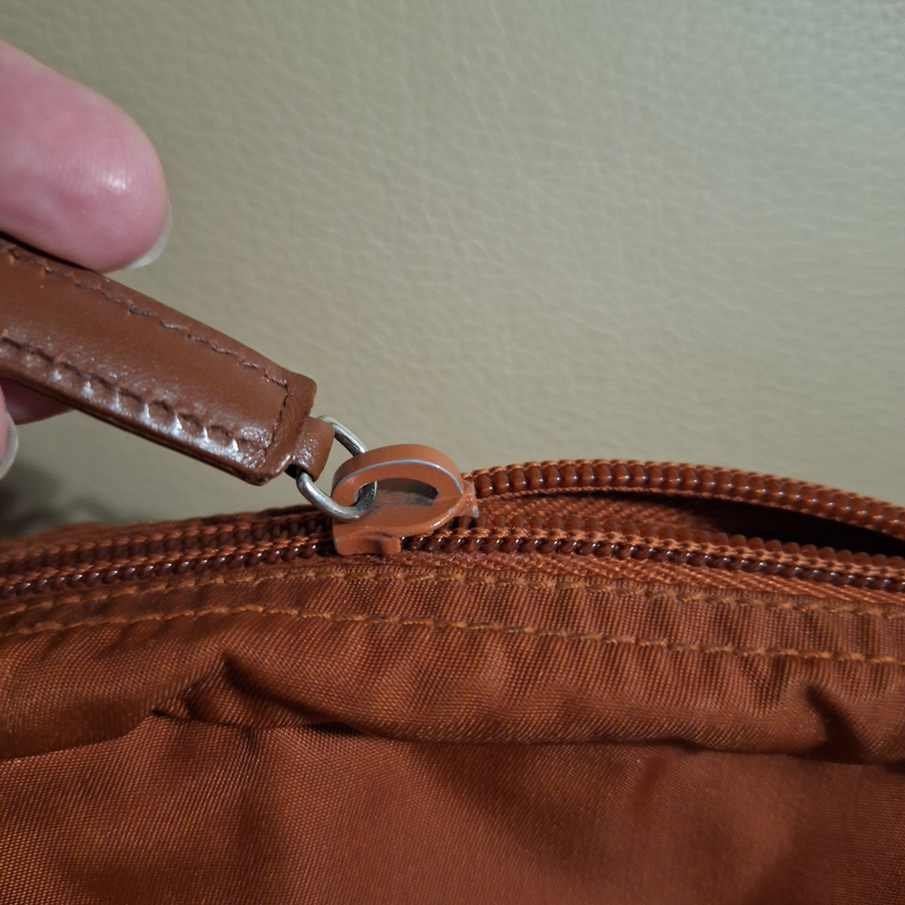 Prada Rust Nylon Zip  Small Pouch - Picture 7 of 15